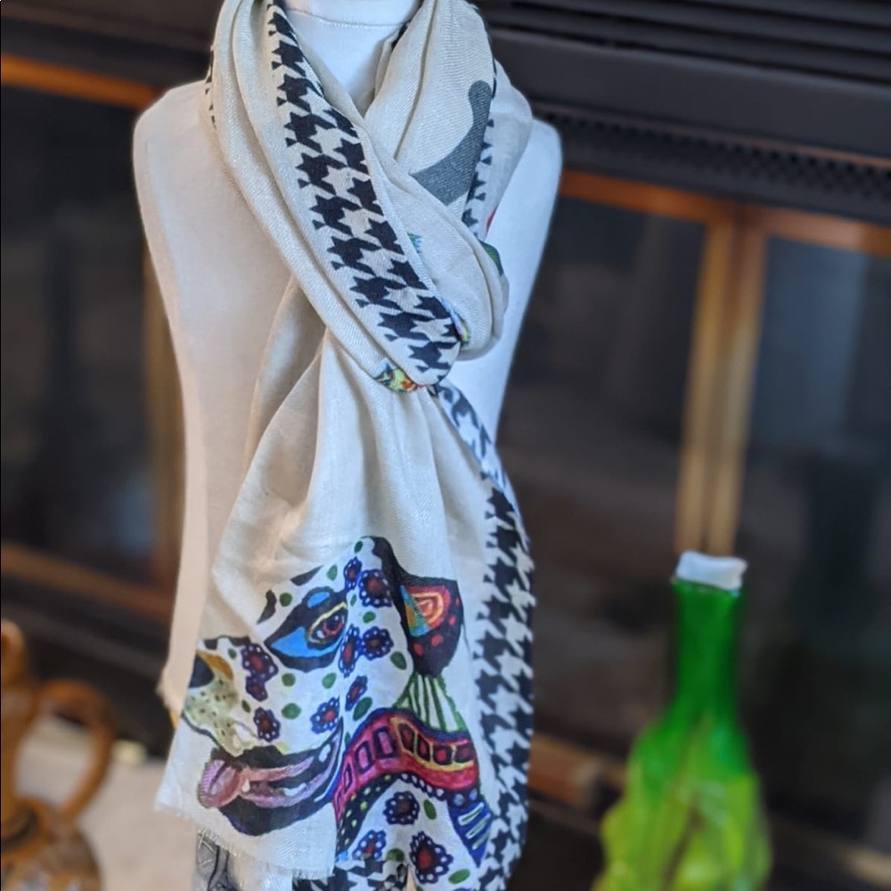 CASHMERE SCARF/WRAP FOR ANIMAL LOVERS